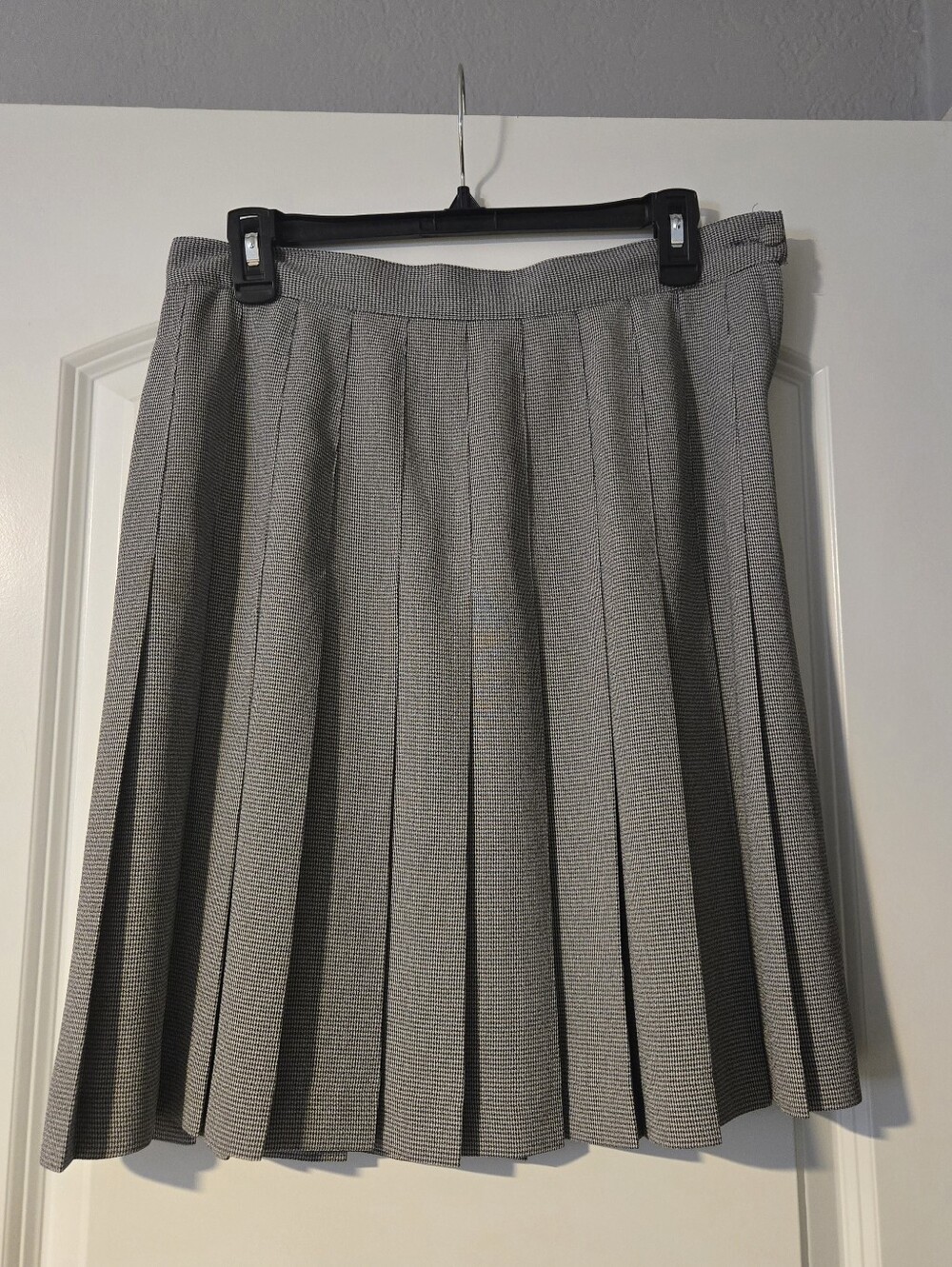 Women's Grey Pleated Skater Skirt - Classic Circle Style